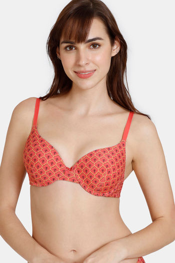 Buy Zivame Zellij Dreams Push-Up Wired Medium Coverage Bra - Spiced Coral